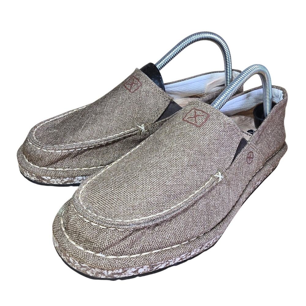 Mens Twisted X Circular Project Slip on Shoe Linen and Leather Upper Size 9.5 - Picture 2 of 7